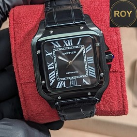 Cartier Santos Black Automatic Movement – 40mm