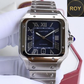 Cartier Santos Blue Dial Automatic Movement -40mm