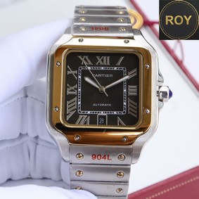 Cartier Santos Black dial Automatic Movement -40mm