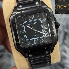 Cartier Santos Full black Automatic Movement -40mm