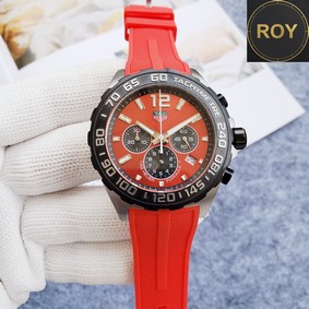 Tag Heuer F1 Red Rubber Strap Chronograph- 43mm