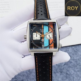 Tag Heuer Monaco Black Leather Strap- 39mm