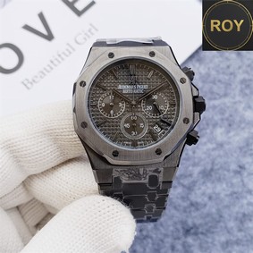 AP Audemars Piguet Black Stainless Steel Chronograph- 41mm