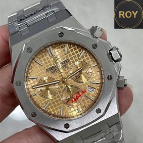 AP Audemars Piguet Silver Stainless Steel Chronograph- 42mm