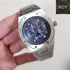 AP Audemars Piguet Silver Stainless Steel Chronograph- 42mm