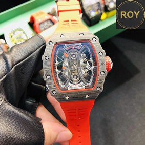 Richard Mille Automatic Movement Red Rubber strap RM