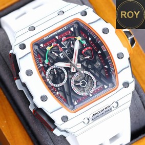 Richard Mille Automatic Movement White Rubber strap RM