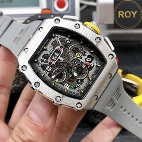 Richard Mille Automatic Movement Chronograph Grey Rubber strap RM