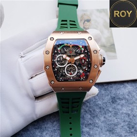 Richard Mille Automatic Movement Chronograph Green Rubber strap RM